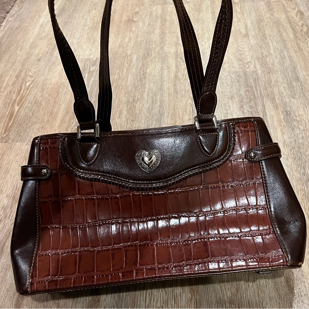 Y2k brown heart purse